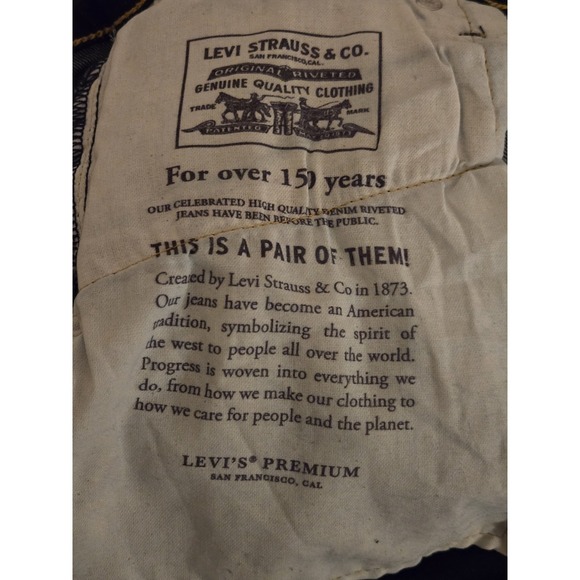 LEVI'S NEW Mens 519 38×34 Extreme Skinny Stretch Denim Blue Jeans Dark Wash - Picture 9 of 11